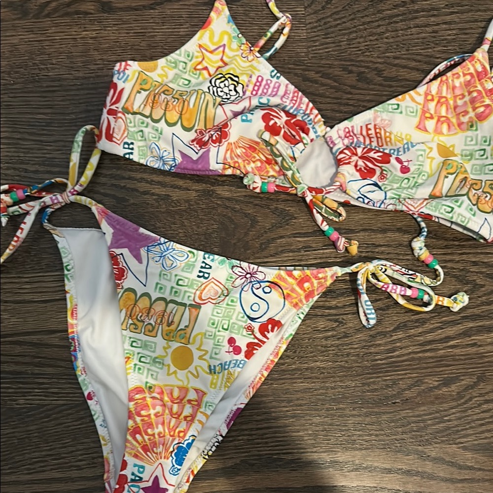 PacSun Red and Pink Bikini Swimwear
